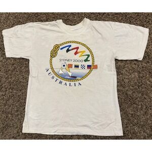 Vintage Y2K Sydney Australia 2000 Summer Olympics Bid Logo Shirt Size Medium
